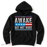 Awake But Not Woke Patriots American Flag Hoodie thumb 0