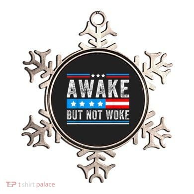 Awake But Not Woke Patriots American Flag Ornament