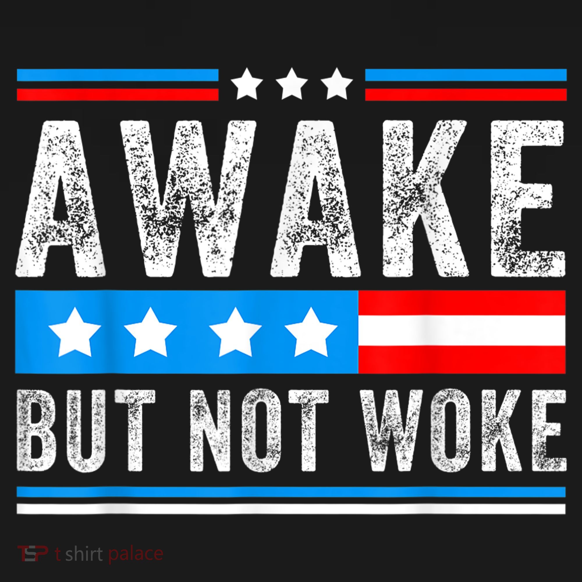 Awake But Not Woke Patriots American Flag Women's Tank Top