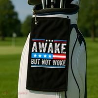 Awake But Not Woke Patriots American Flag Golf Towel thumb 2