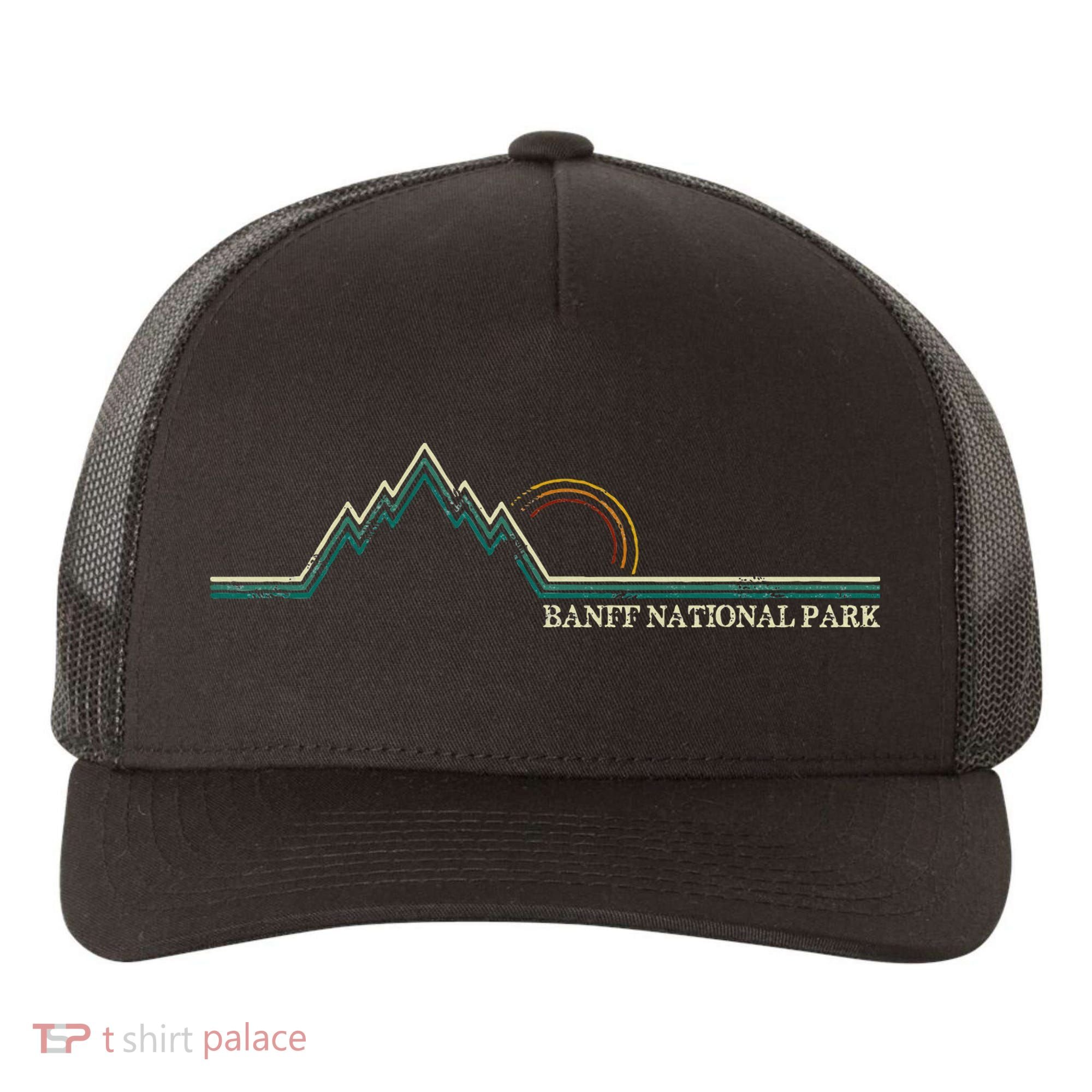 Alberta Banff National Park Canada Adventure Yupoong Adult 5-Panel Trucker Hat