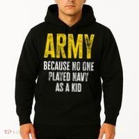 Army Because No One Played Hoodie thumb 2