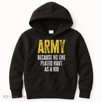 Army Because No One Played Kids Hoodie thumb 0