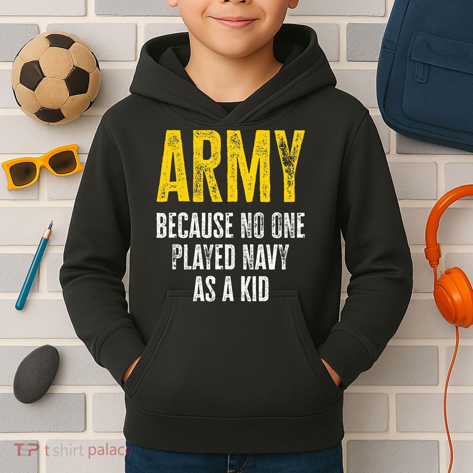 Army Because No One Played Kids Hoodie