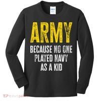 Army Because No One Played Kids Long Sleeve Shirt thumb 0