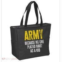 Army Because No One Played Tote Bag thumb 2