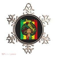 Awesome Black Natural Juneteenth God Says I Am Costume Ornament thumb 0