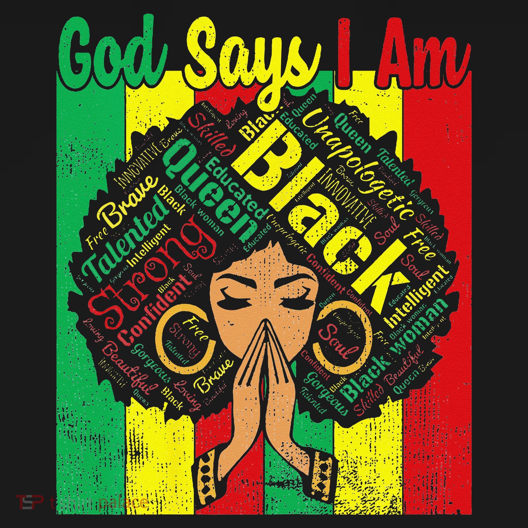 Awesome Black Natural Juneteenth God Says I Am Costume Baby Bodysuit