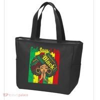 Awesome Black Natural Juneteenth God Says I Am Costume Tote Bag thumb 3