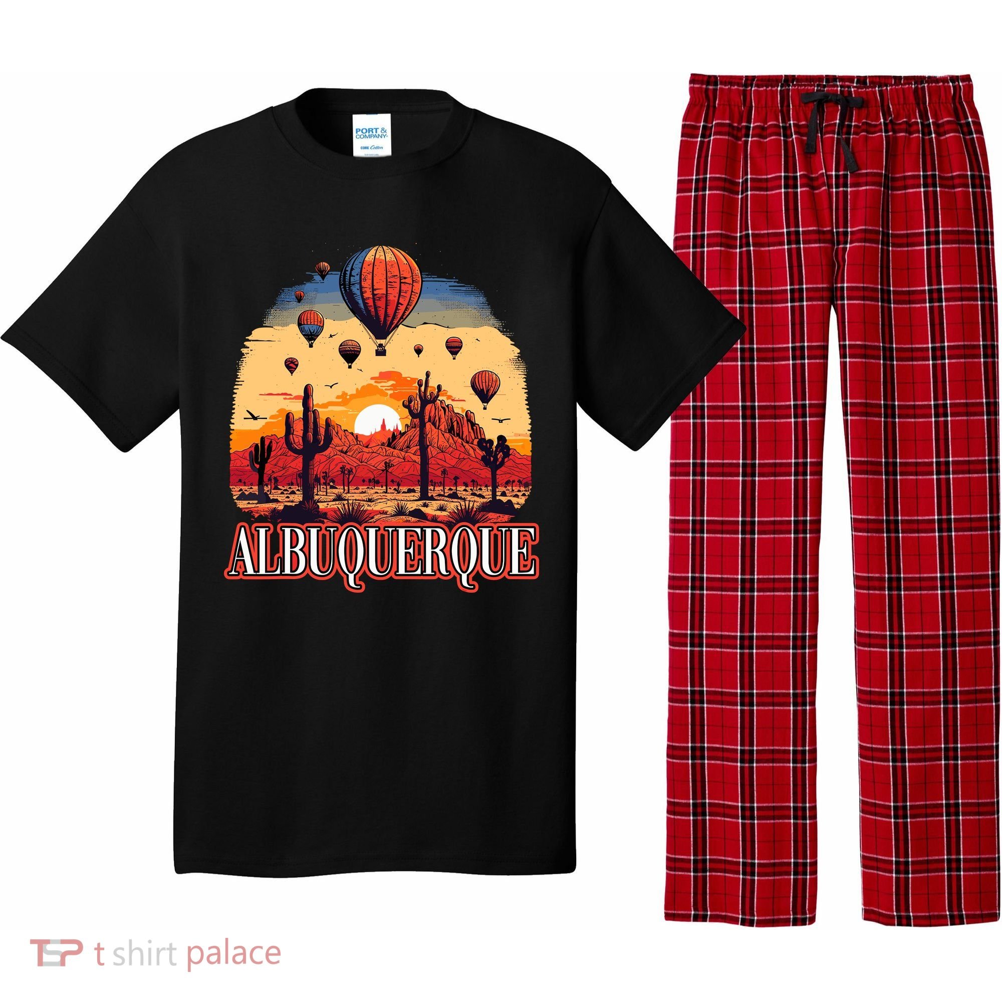 Albuquerque Balloon New Mexico Hot Air Balloon Pajama Set