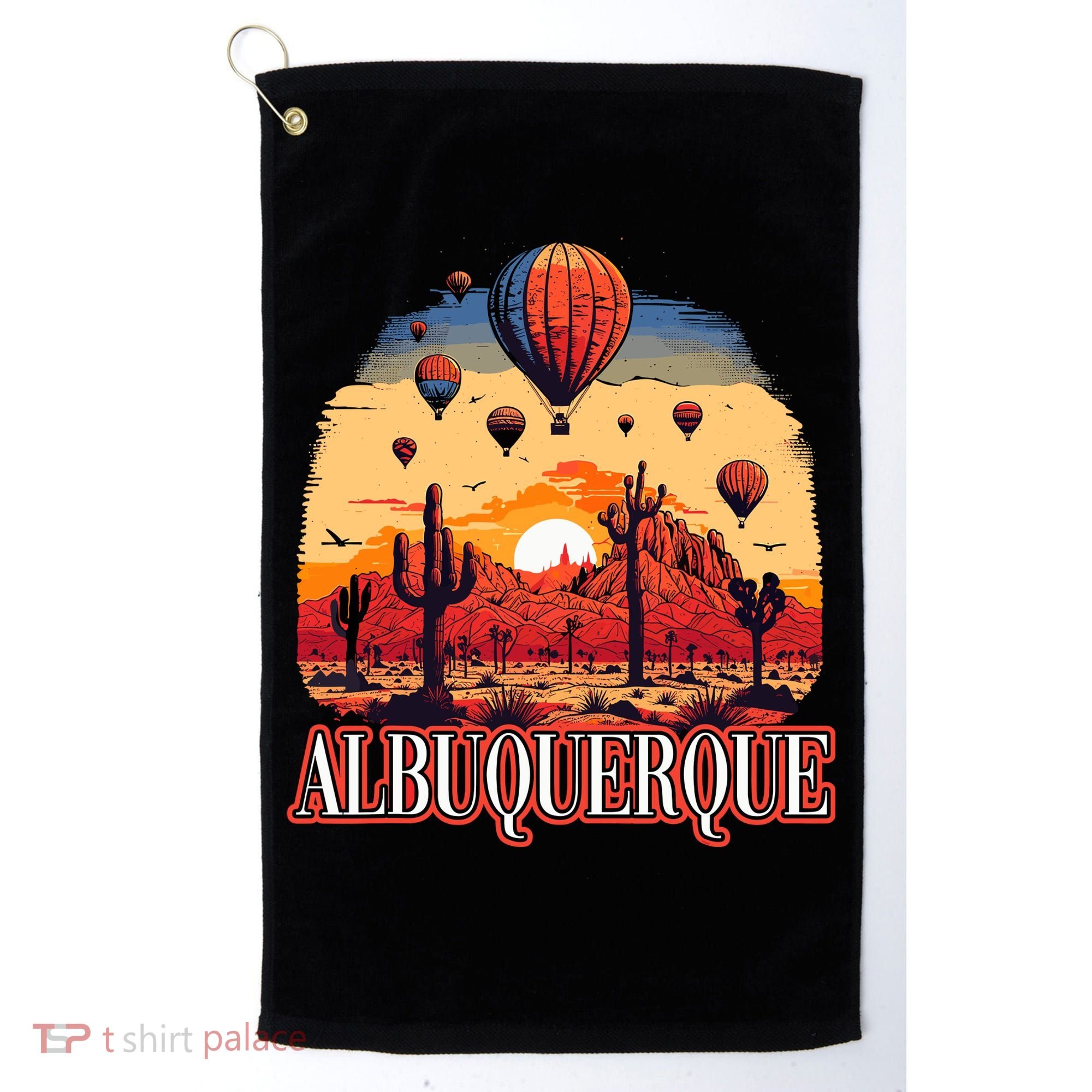 Albuquerque Balloon New Mexico Hot Air Balloon Golf Towel