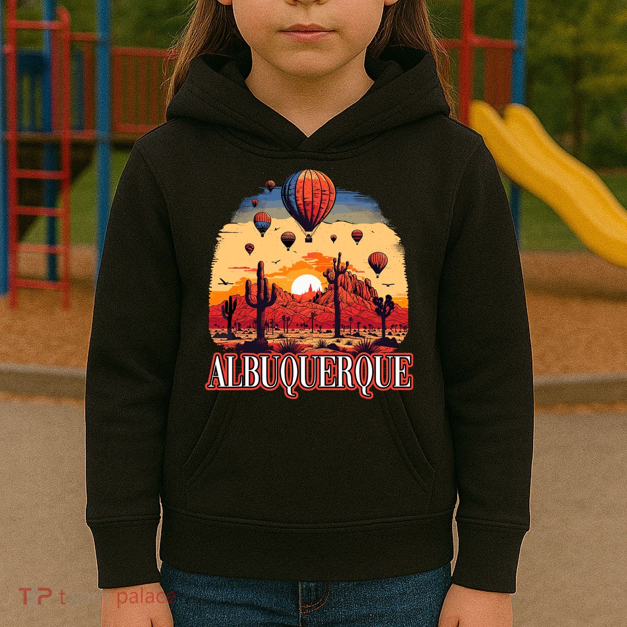 Albuquerque Balloon New Mexico Hot Air Balloon Kids Hoodie