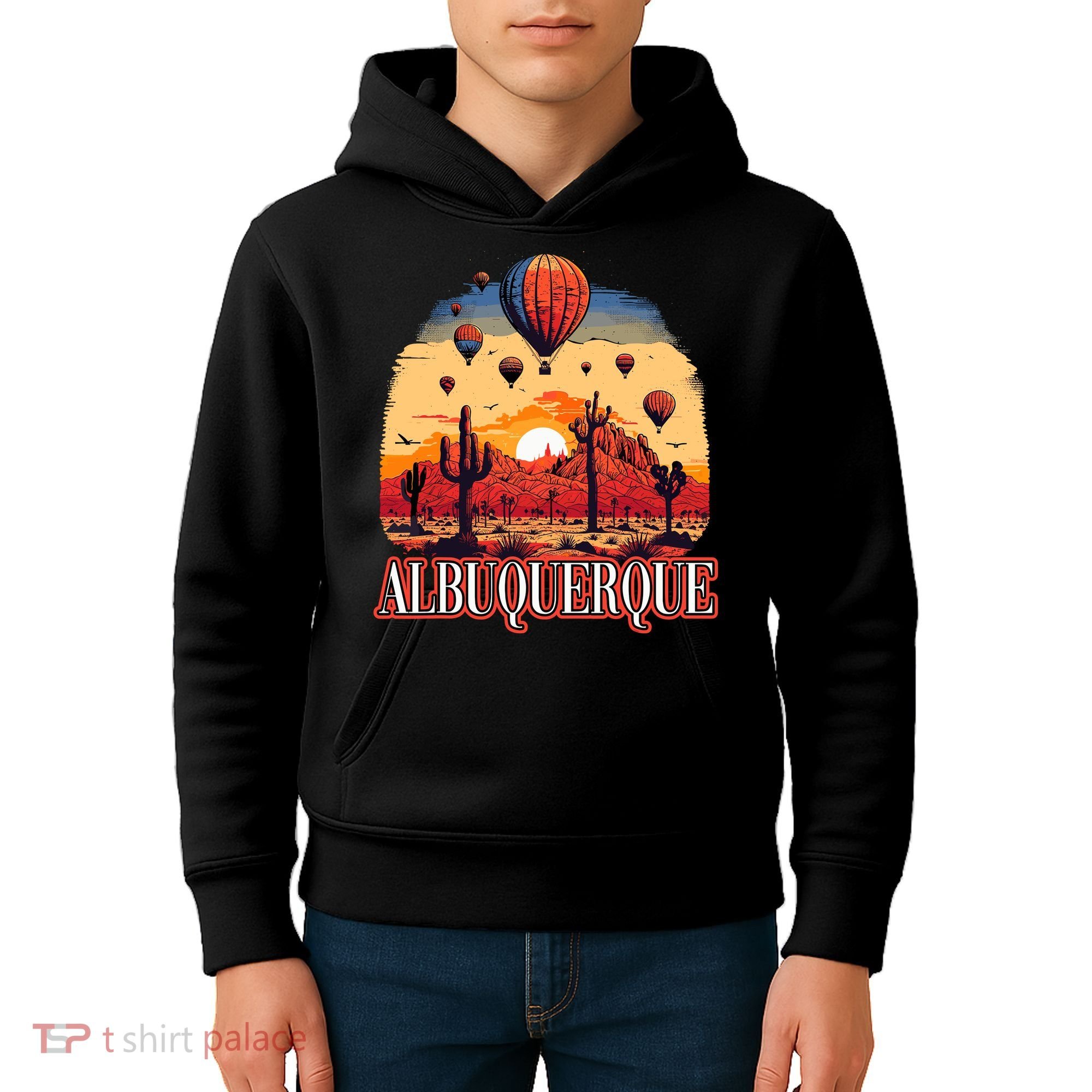 Albuquerque Balloon New Mexico Hot Air Balloon Kids Hoodie