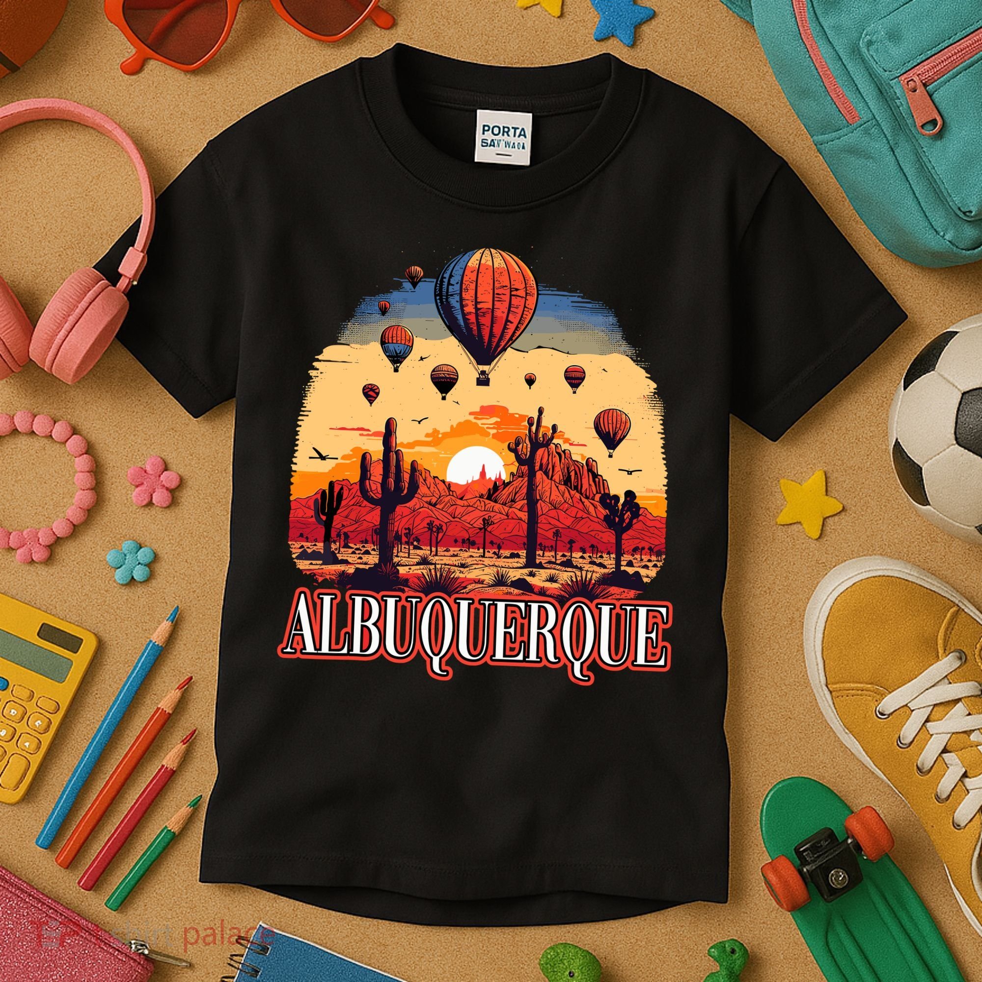Albuquerque Balloon New Mexico Hot Air Balloon Kids T-Shirt