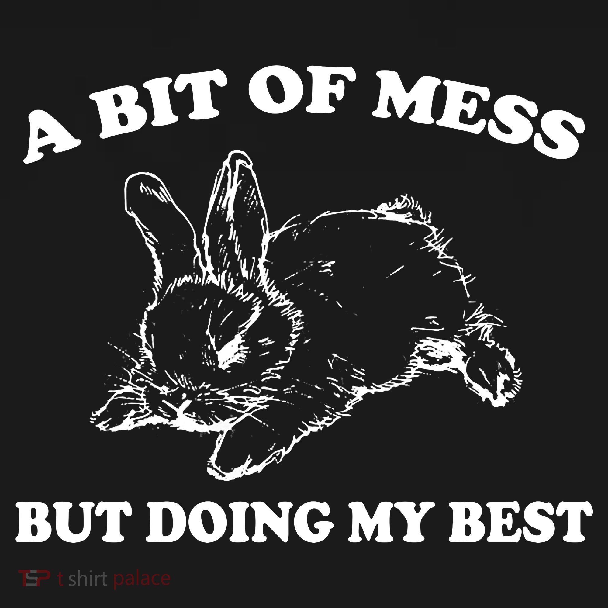 A Bit Of A Mess But Doing My Best Retro Funny Rabbit Coaster