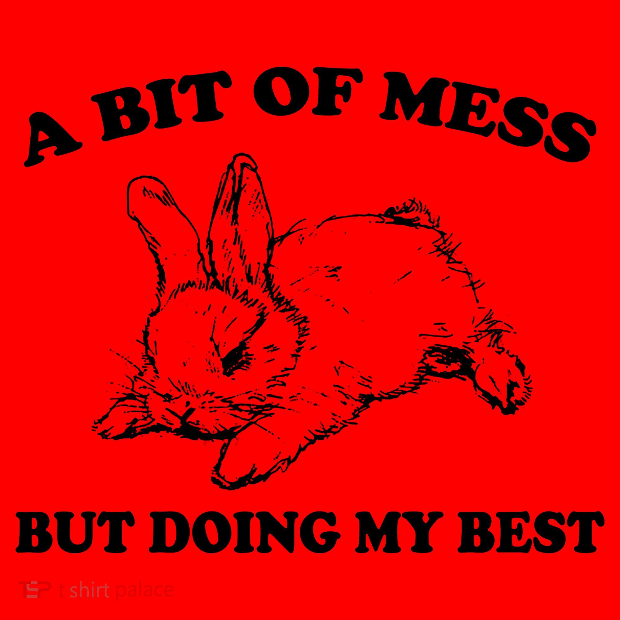A Bit Of A Mess But Doing My Best Retro Funny Rabbit Santa Hat