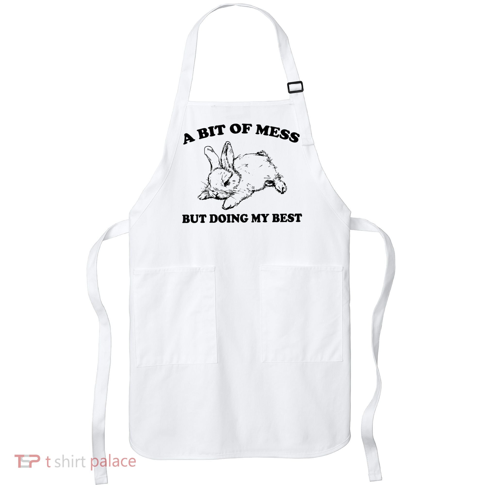 A Bit Of A Mess But Doing My Best Retro Funny Rabbit Apron