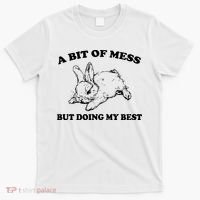 A Bit Of A Mess But Doing My Best Retro Funny Rabbit T-Shirt thumb 0