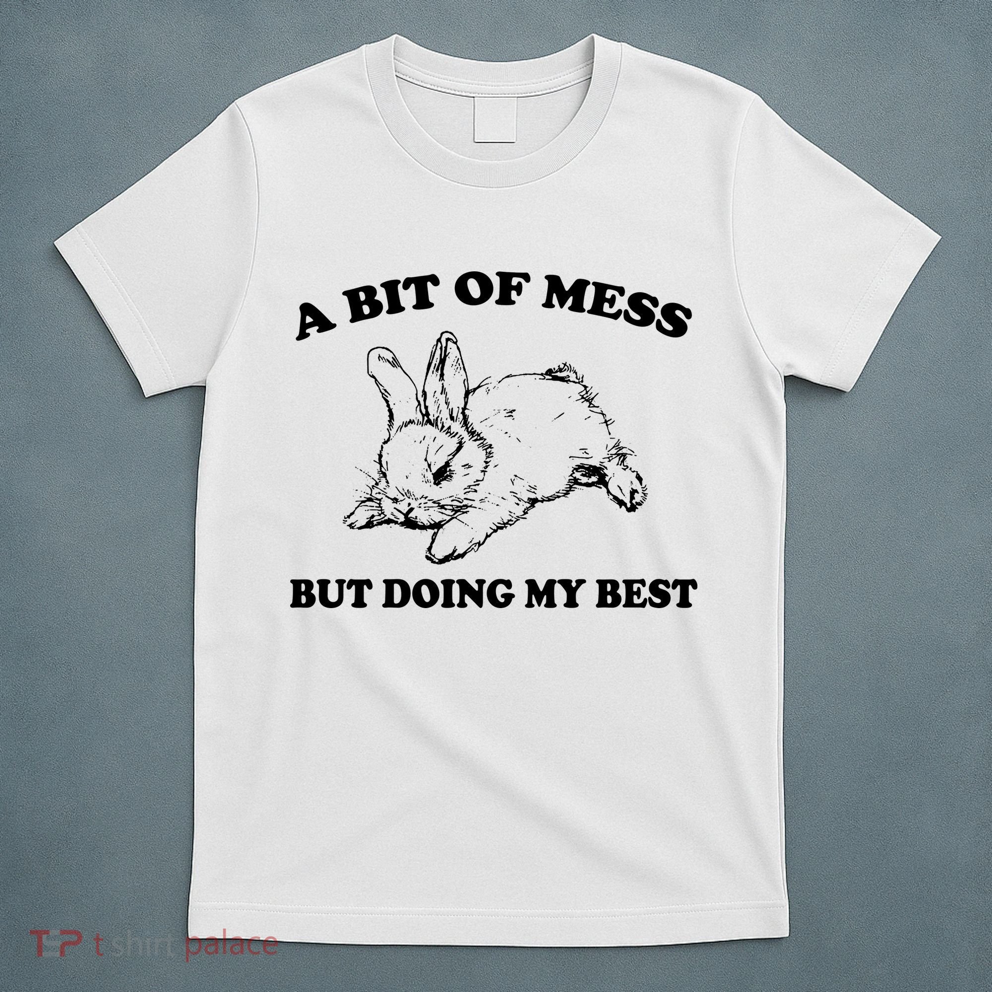A Bit Of A Mess But Doing My Best Retro Funny Rabbit T-Shirt