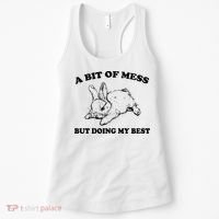 A Bit Of A Mess But Doing My Best Retro Funny Rabbit Women's Tank Top thumb 0