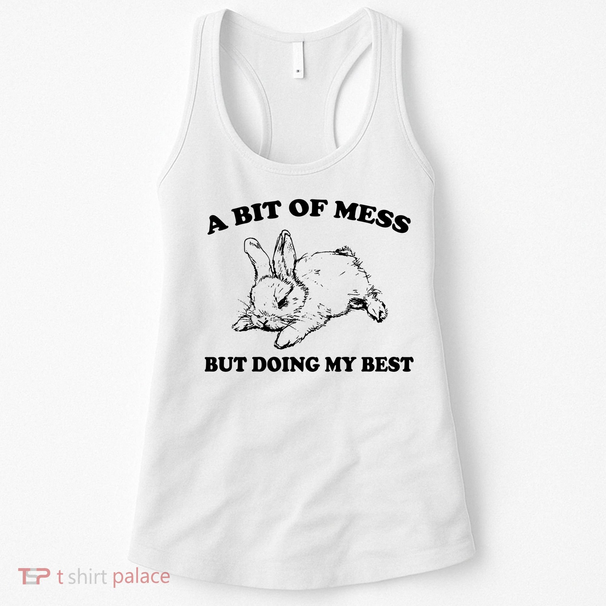 A Bit Of A Mess But Doing My Best Retro Funny Rabbit Women's Tank Top