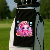 Adorable Baby Octopus Underwater Flower Coral Fish Ocean Sea Golf Towel thumb 2