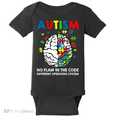Autism Brain Operating System Baby Bodysuit