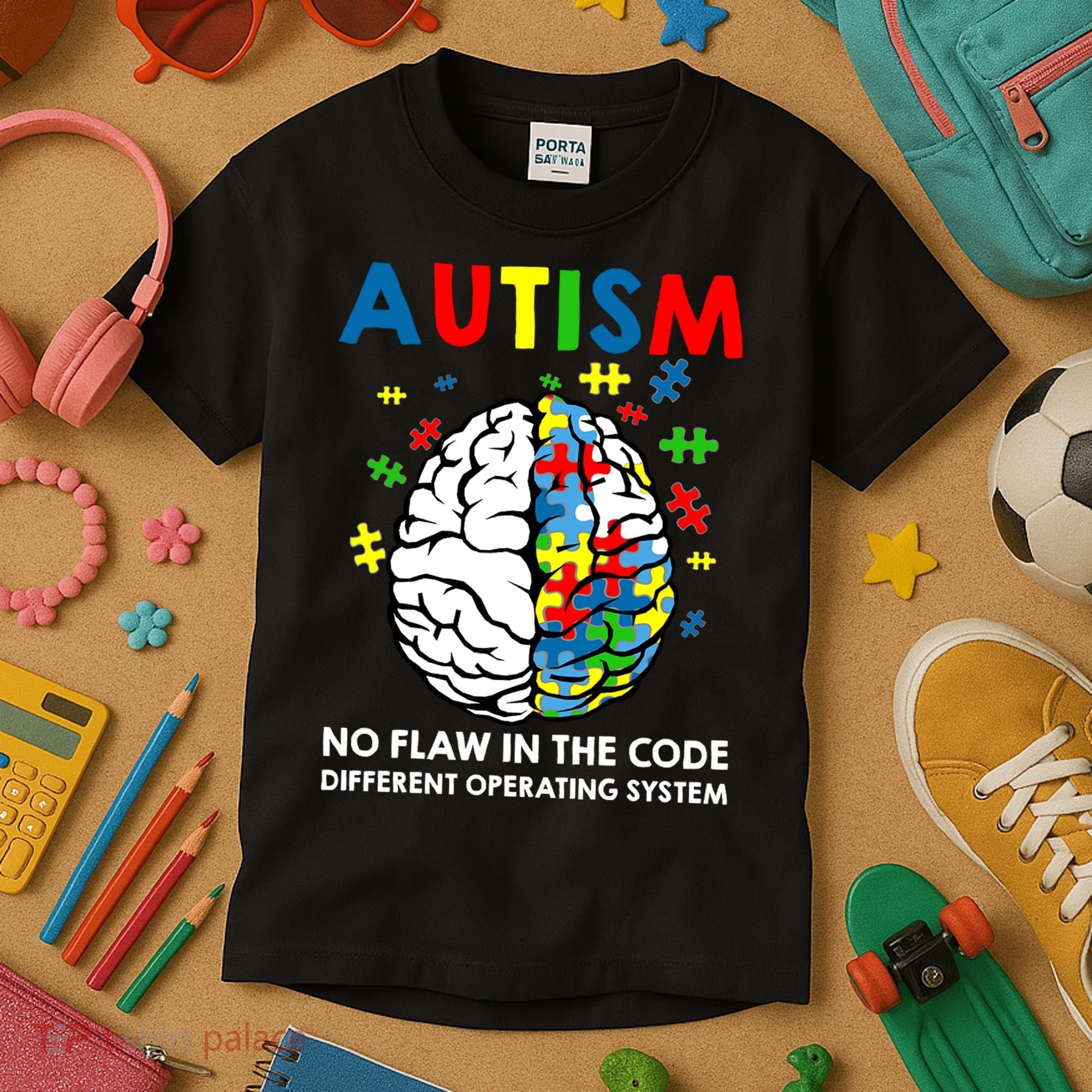 Autism Brain Operating System Kids T-Shirt