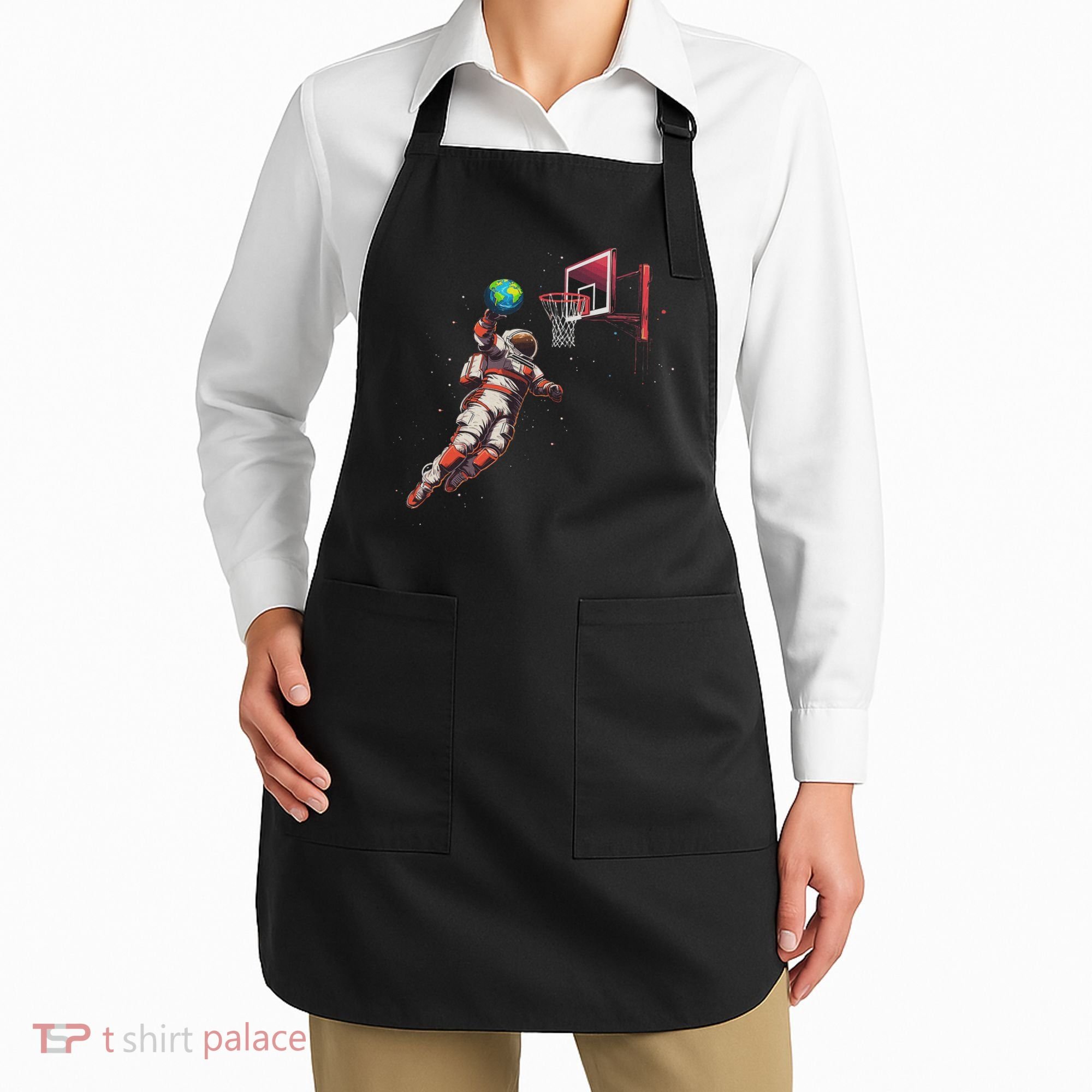 Astronaut Basketball Outer Space Gifts Women Space Apron