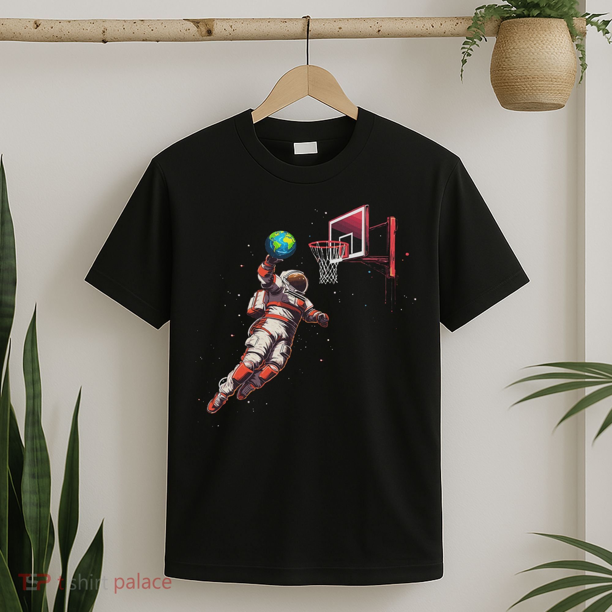 Astronaut Basketball Outer Space Gifts Women Space T-Shirt
