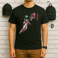 Astronaut Basketball Outer Space Gifts Women Space T-Shirt thumb 6