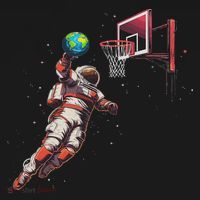 Astronaut Basketball Outer Space Gifts Women Space Women's Hoodie thumb 2