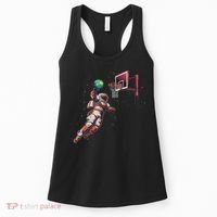 Astronaut Basketball Outer Space Gifts Women Space Women's Tank Top thumb 0