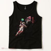 Astronaut Basketball Outer Space Gifts Women Space Tank Top thumb 2