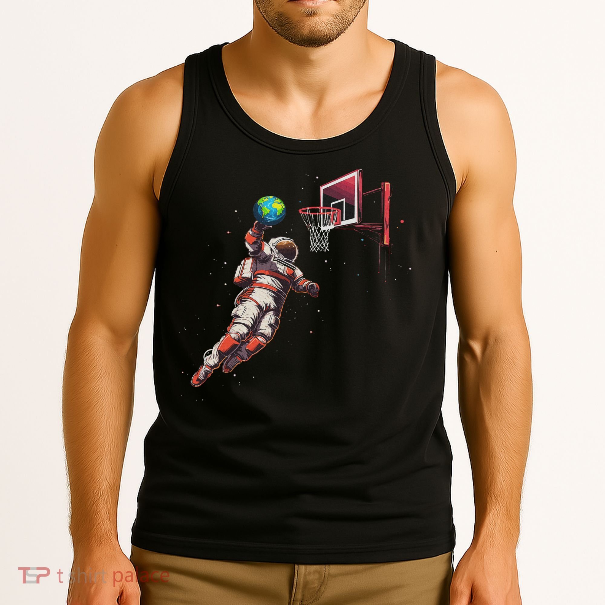 Astronaut Basketball Outer Space Gifts Women Space Tank Top