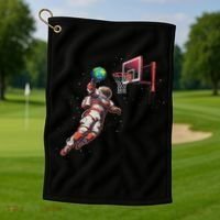 Astronaut Basketball Outer Space Gifts Women Space Golf Towel thumb 1