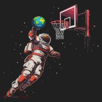 Astronaut Basketball Outer Space Gifts Women Space Golf Towel thumb 3