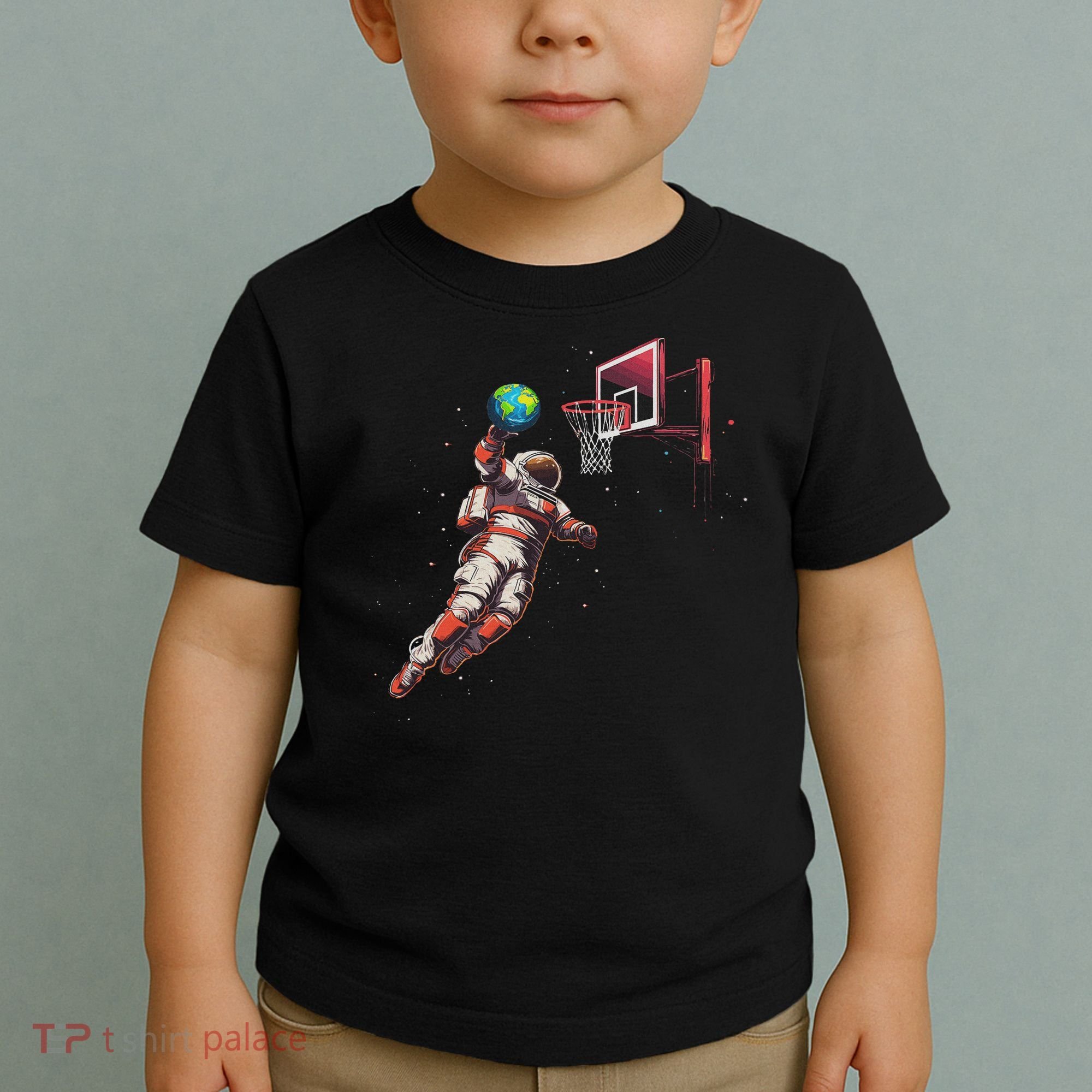 Astronaut Basketball Outer Space Gifts Women Space Toddler T-Shirt