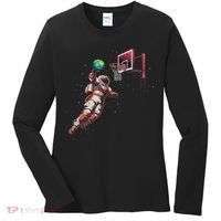 Astronaut Basketball Outer Space Gifts Women Space Women's Long Sleeve Shirt thumb 0
