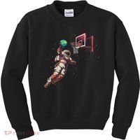 Astronaut Basketball Outer Space Gifts Women Space Kids Sweatshirt thumb 0