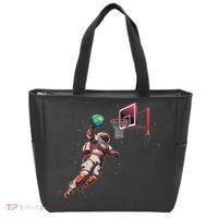 Astronaut Basketball Outer Space Gifts Women Space Tote Bag thumb 0