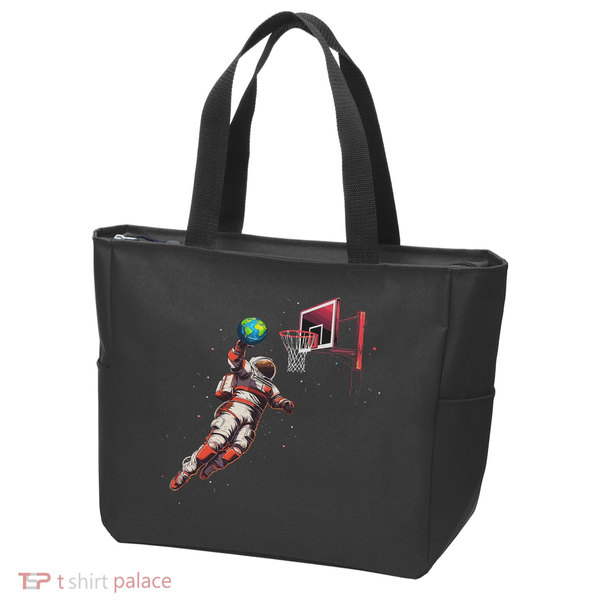 Astronaut Basketball Outer Space Gifts Women Space Tote Bag