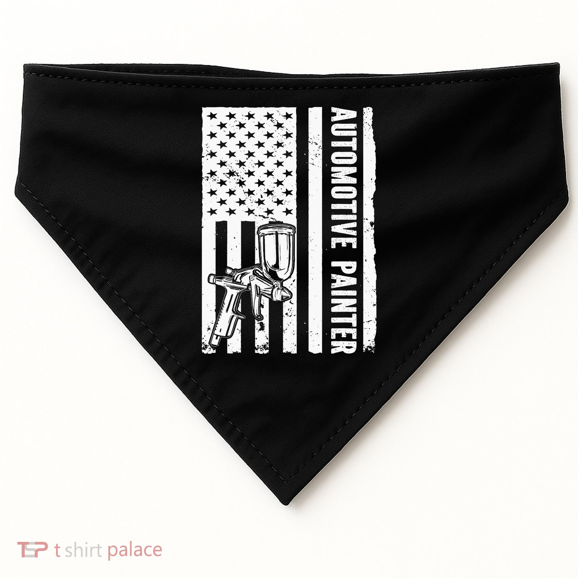 Auto Body Painter USA Flag Automotive Painter USA-Made Doggie Bandana