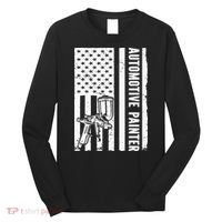 Auto Body Painter USA Flag Automotive Painter Long Sleeve Shirt thumb 0