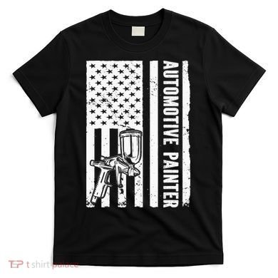Auto Body Painter USA Flag Automotive Painter T-Shirt