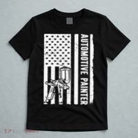 Auto Body Painter USA Flag Automotive Painter T-Shirt thumb 5