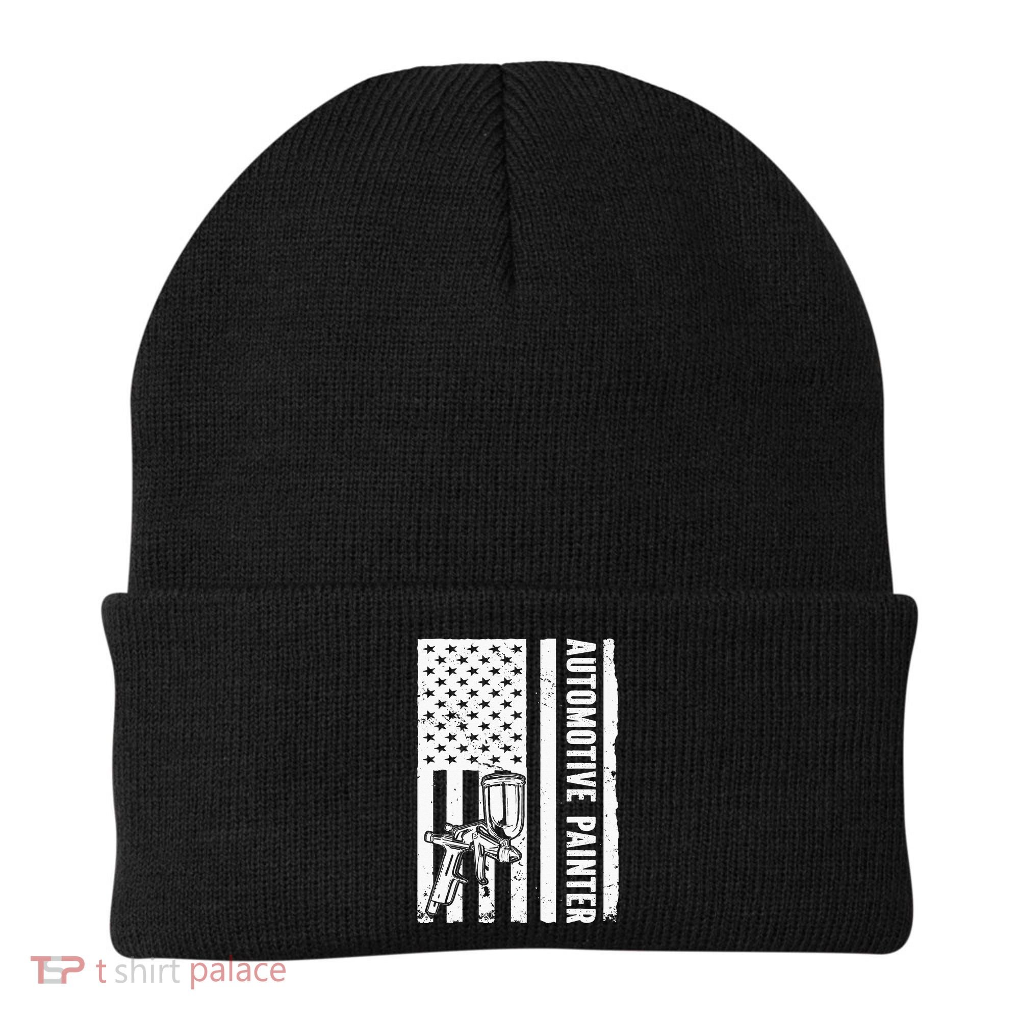 Auto Body Painter USA Flag Automotive Painter Beanie