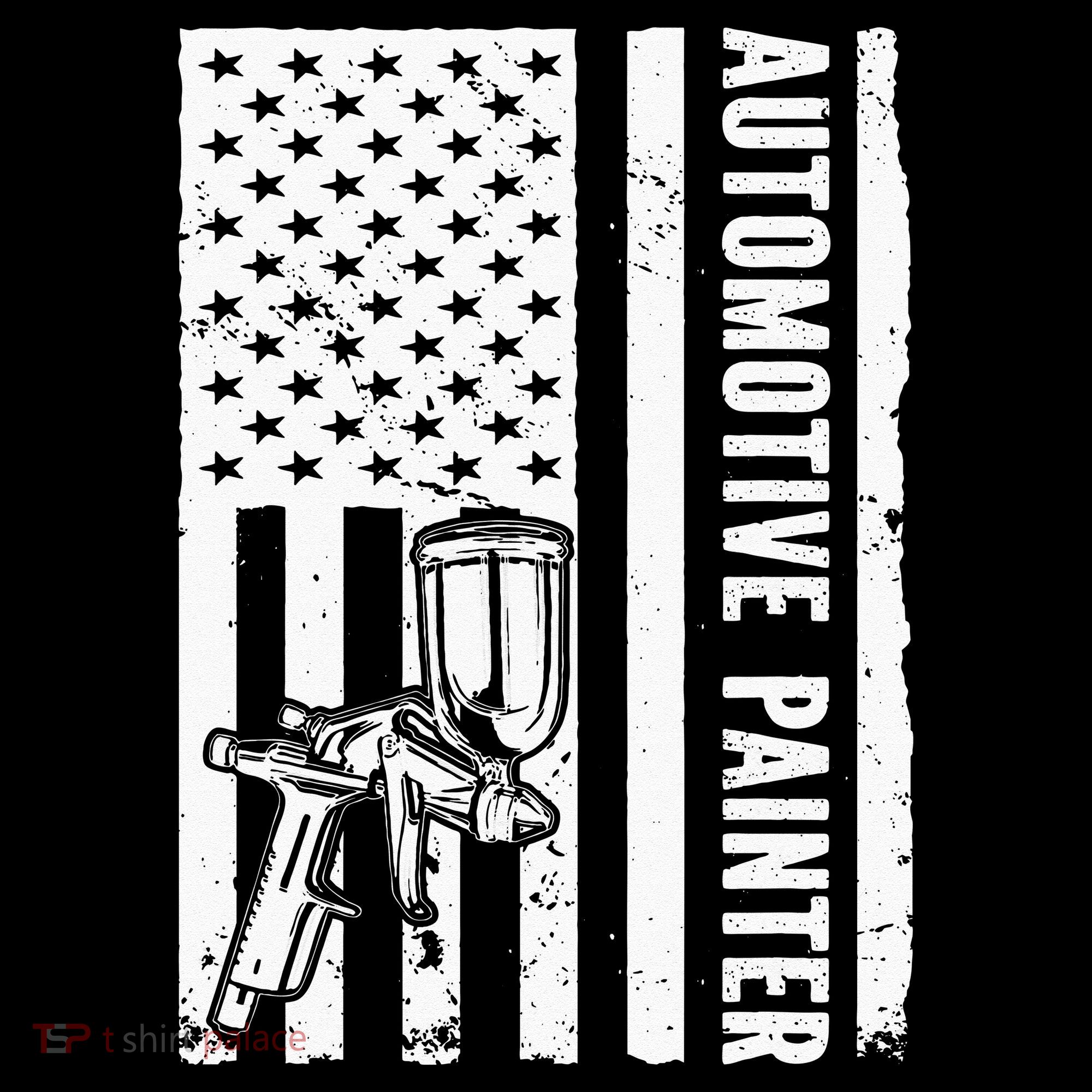 Auto Body Painter USA Flag Automotive Painter Women's Hoodie