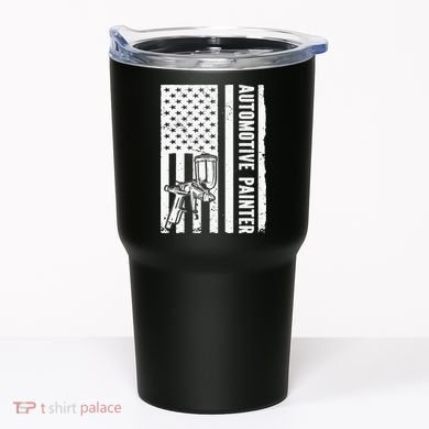 Auto Body Painter USA Flag Automotive Painter Tumbler