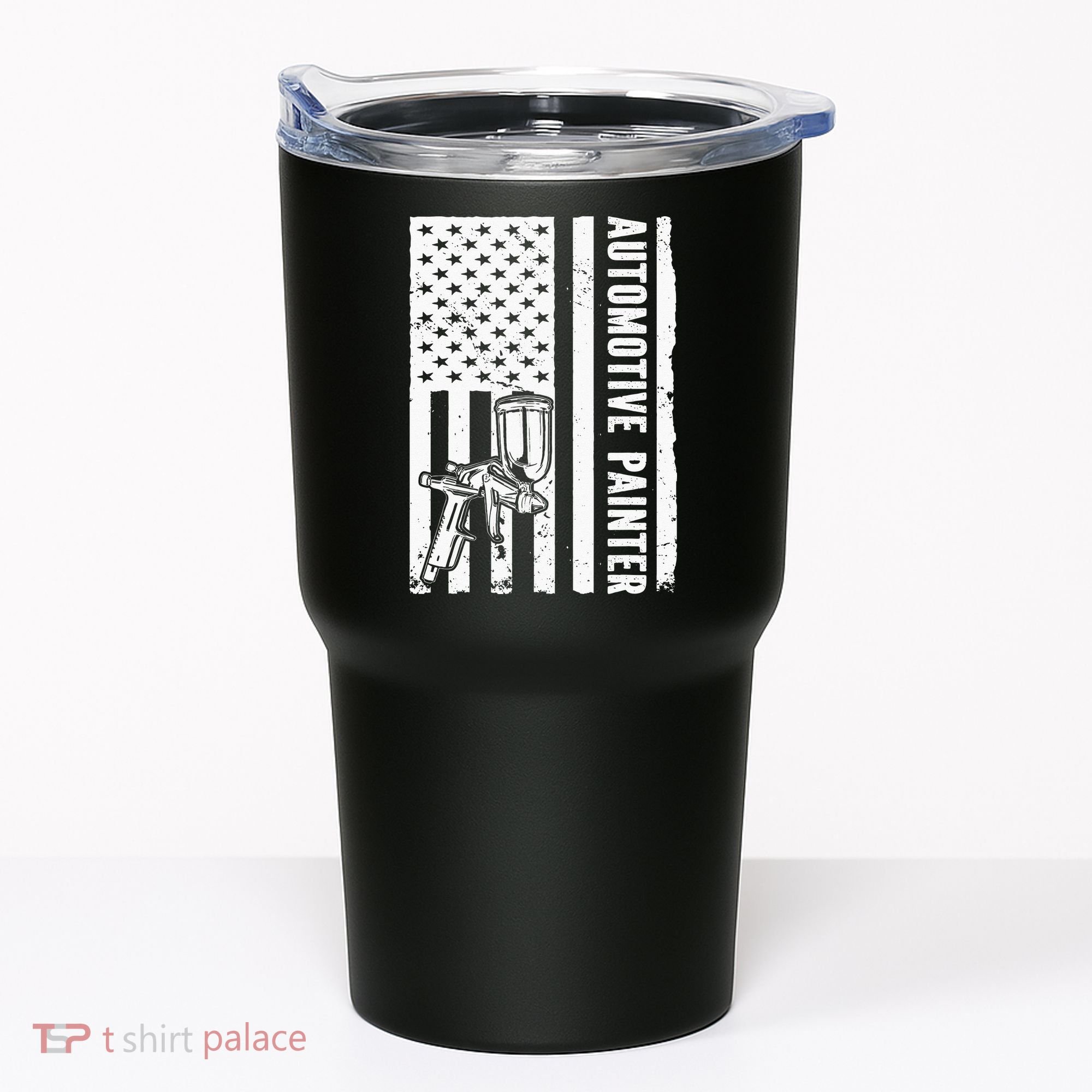 Auto Body Painter USA Flag Automotive Painter Tumbler